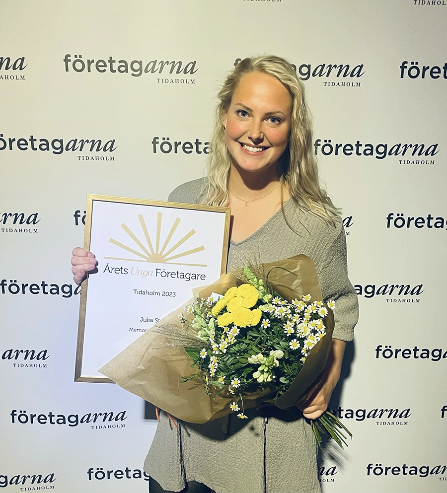 Årets Unga Företagare i Tidaholm 2023 blev Julia Staf