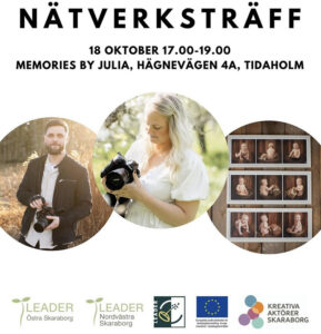 Nätverksträff med Memories By Julia och Mcut Production för Leader Östra Skaraborg